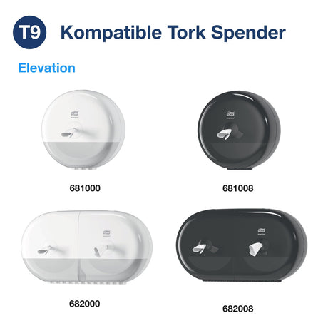 Tork SmartOne Toilettenpapier T9, 2-lagig, weiß – hohe Kapazität – Ansicht 4