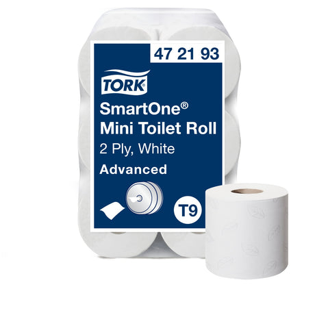 Tork SmartOne Toilettenpapier T9, 2-lagig, weiß – hohe Kapazität