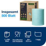 Tork Fusselarme Reinigungstücher, 1-lagig, blau, W1/W2/W3 – Ansicht 2