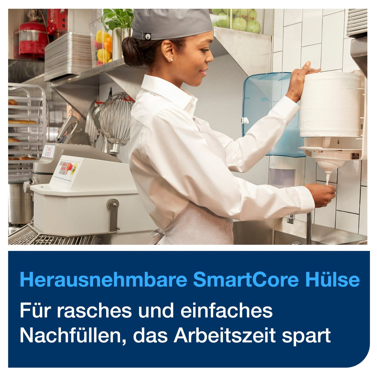 Tork Reflex Papierwischtuch, 1-lagig, weiß, für Innenabrollungsspender – Ansicht 2