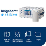 Tork Mehrzweck Papierwischtuch, 1-lagig, weiß, M1 – Ansicht 2