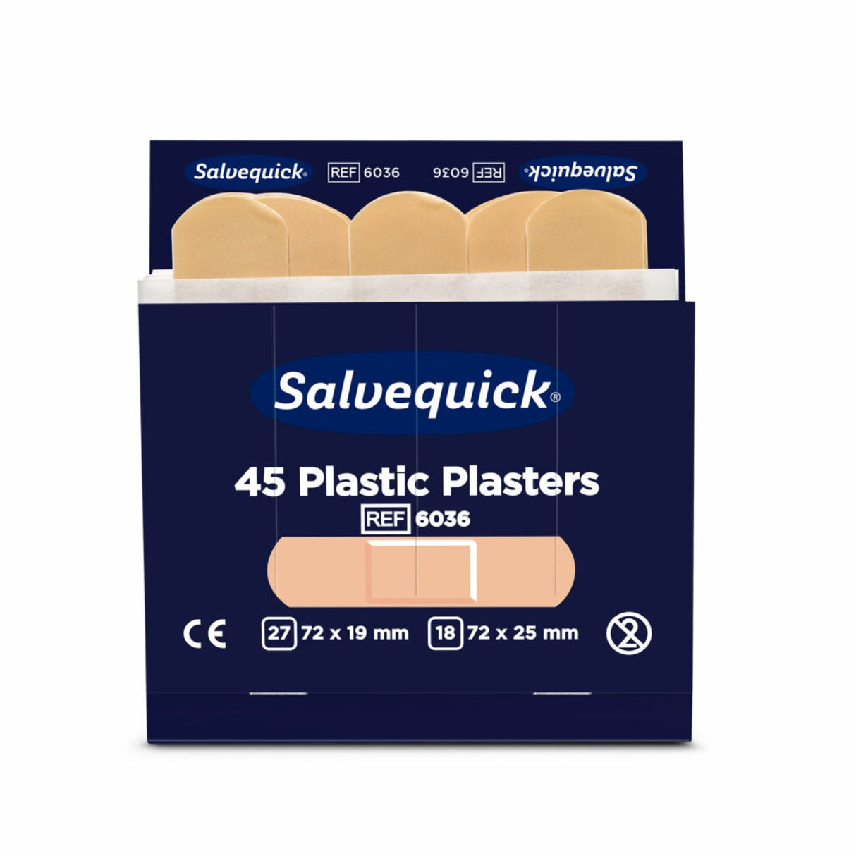 Cederroth Salvequick Plastic Pflaster, elastisch und wasserabweisend