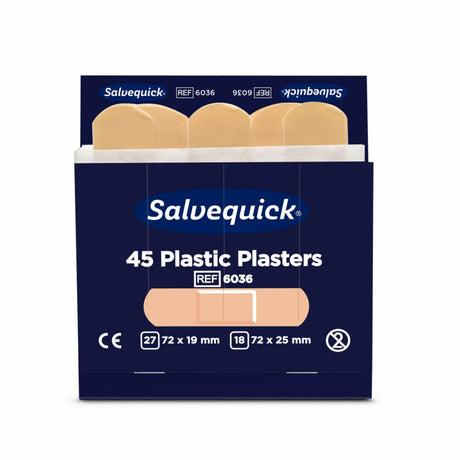 Cederroth Salvequick Plastic Pflaster, elastisch und wasserabweisend