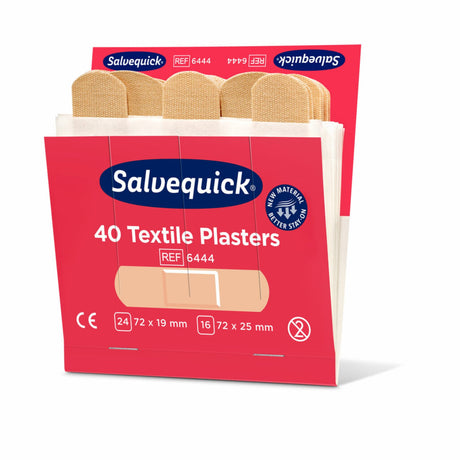 Cederroth Salvequick Textilpflaster, extra lang – 1 Box = 6 x 40 Stück – Ansicht 6