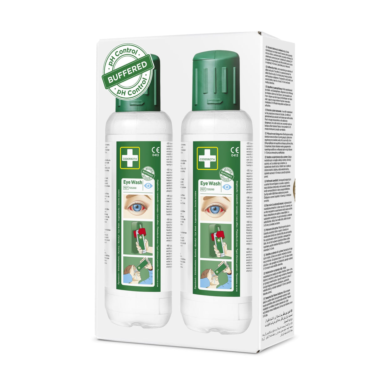 Cederroth Augenspülflaschen, phosphatfrei und sofort einsatzbereit – Ansicht 3