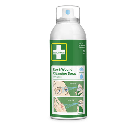 Cederroth Augen- und Wundspülung Spray, mehrfach verwendbar und steril