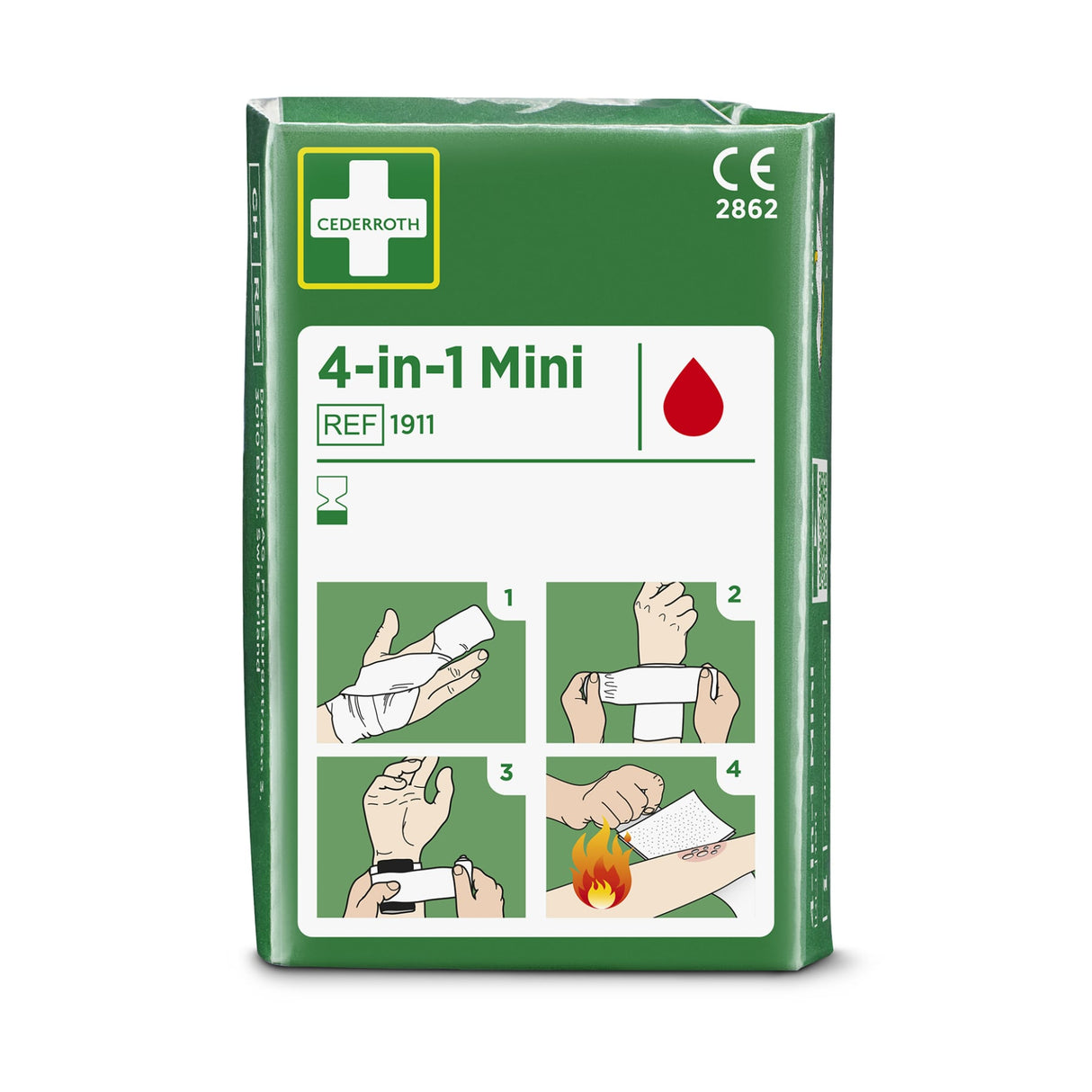 Cederroth 4-in-1 mini Blutstiller Wundverband-Set für Finger und Zehen