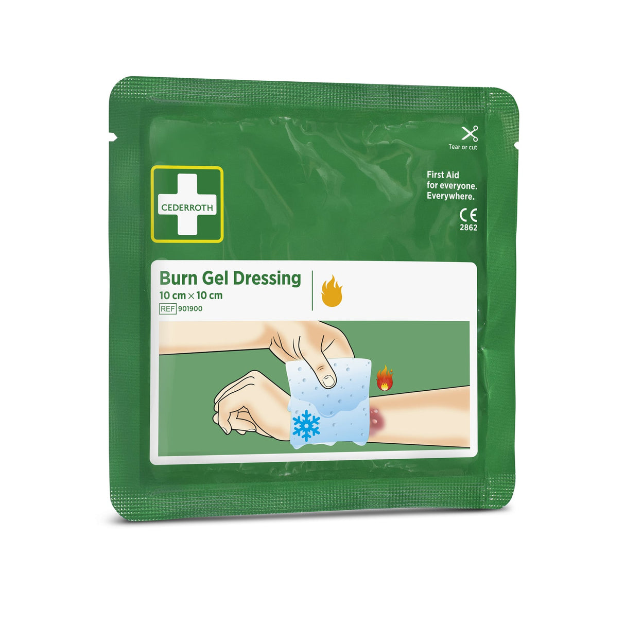 Cederroth Burn Gel Dressing Verband, kühlend, 10 x 10 cm – Ansicht 2