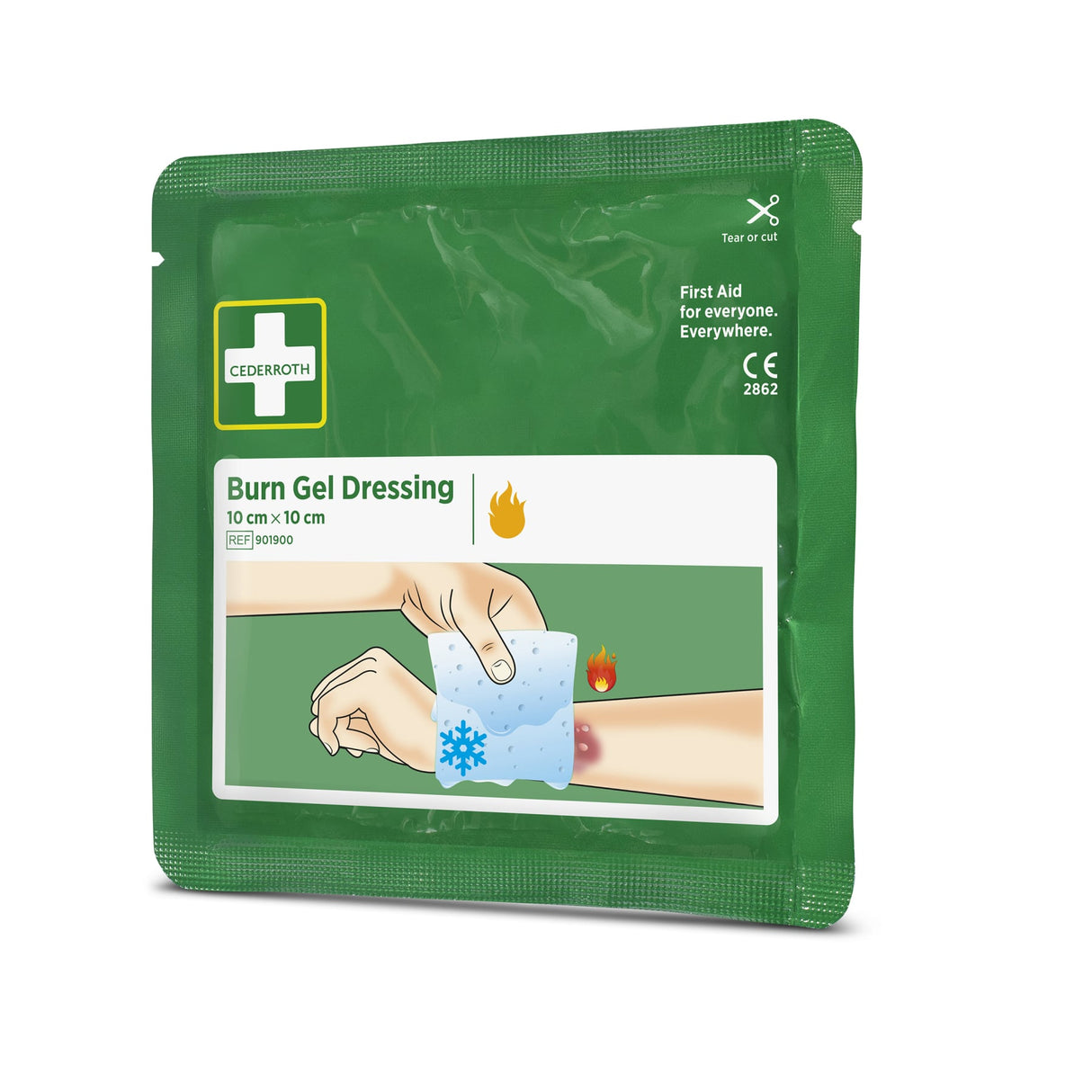 Cederroth Burn Gel Dressing Verband, kühlend, 10 x 10 cm – Ansicht 3