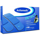 Actiomedic DETECT Pflasterstrips, blau – detektierbar, elastisch und einzeln versiegelt