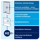 Tork Xpress Handtuchspender Edelstahl mit Fingerabdruckschutz, H2 – Ansicht 4