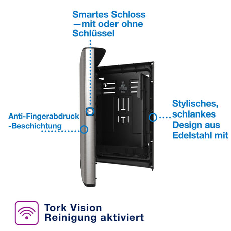 Tork Xpress Handtuchspender Edelstahl mit Fingerabdruckschutz, H2 – Ansicht 5