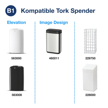 Tork Abfallsäcke 70 Liter, transparent, B1, aus 55 % PCR-Material – Ansicht 7