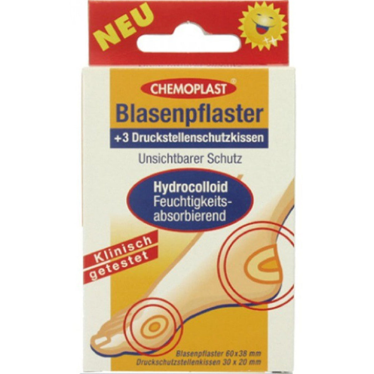 WUNDmed Chemoplast Blasenpflaster-Set mit Druckschutzstellenkissen