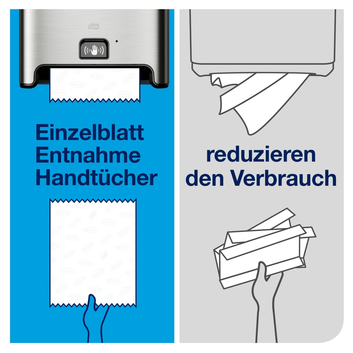 Tork Matic Sensor-Papierspender H1, berührungslos, Edelstahl – Ansicht 3
