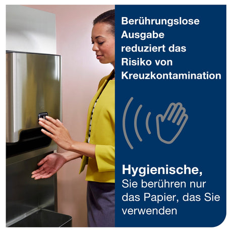 Tork Matic Sensor-Papierspender H1, berührungslos, Edelstahl – Ansicht 4