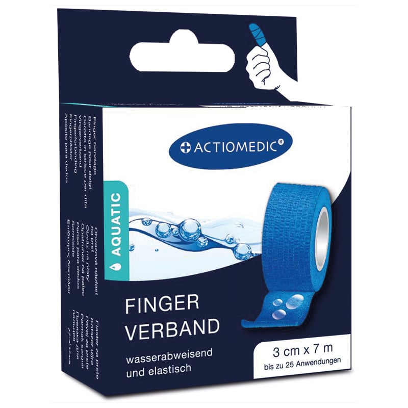 Actiomedic AQUATIC Schnellverband, wasserabweisend und elastisch – für kleine Fingerverletzungen – Ansicht 3
