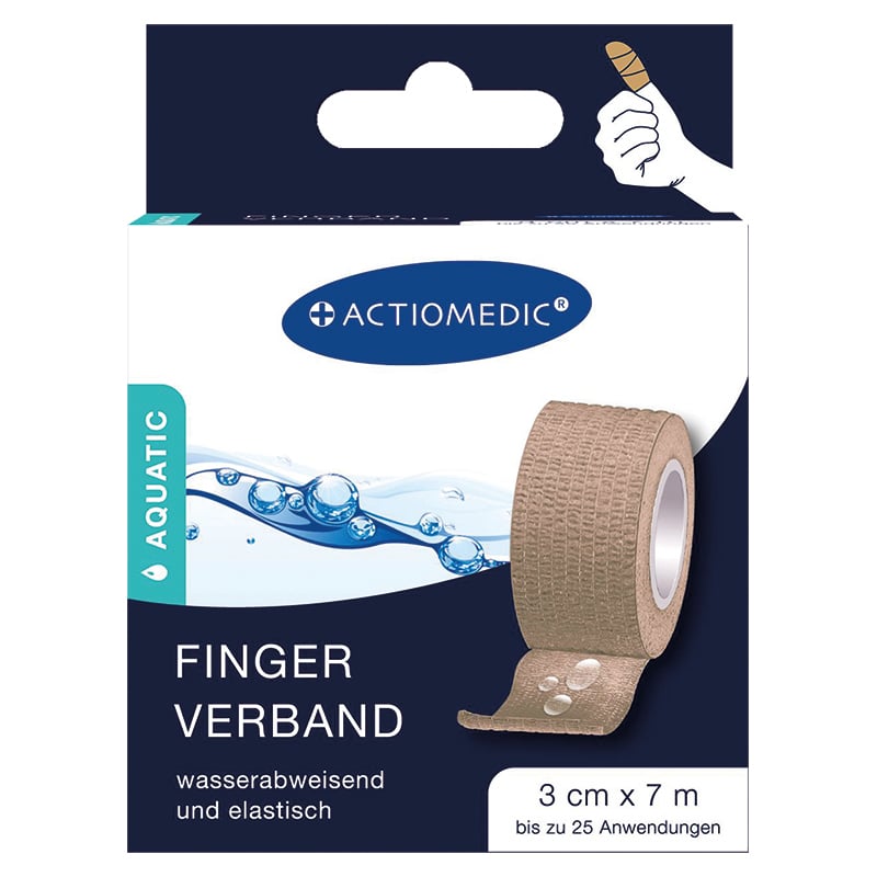 Actiomedic AQUATIC Schnellverband, wasserabweisend und elastisch – für kleine Fingerverletzungen – Ansicht 2