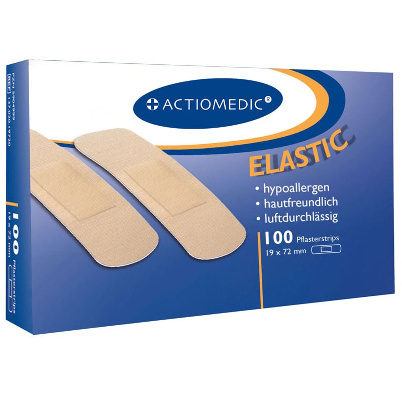 Actiomedic ELASTIC Pflasterstrips 19 x 72 mm, luftdurchlässig und hypoallergen – Ansicht 3