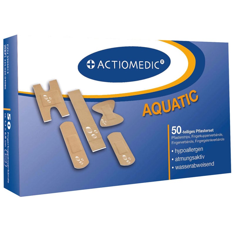 Actiomedic AQUATIC Pflasterset wasserabweisend – 5 Größen und Formen – Ansicht 2