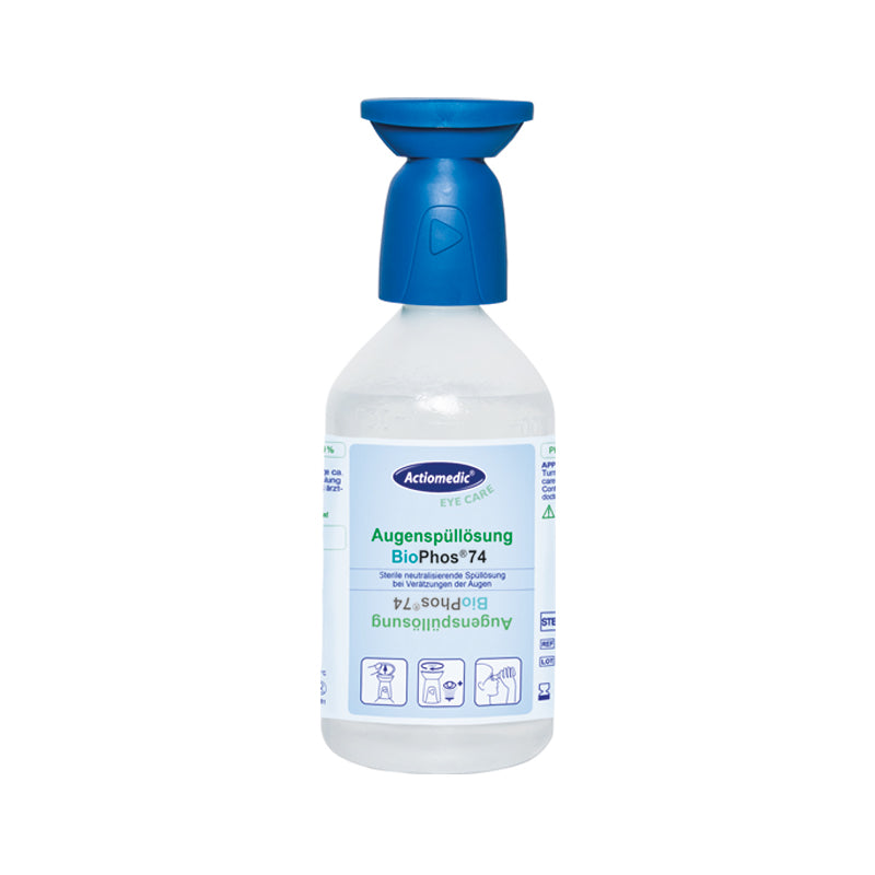 Actiomedic Augenspülflasche mit phosphatgepufferter Spüllösung – für Station, Koffer und mobilen Einsatz – Ansicht 4