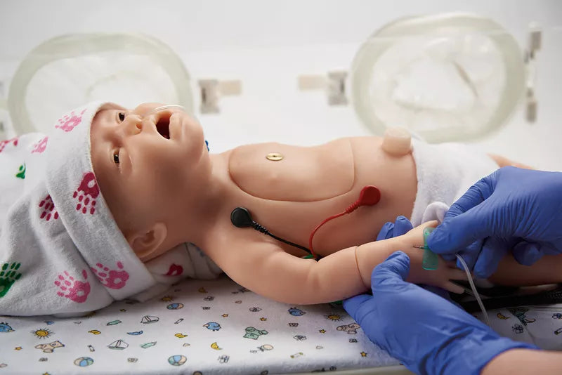 Erler-Zimmer Baby C.H.A.R.L.I.E. Simulator Modell zur neonatalen Wiederbelebung mit EKG