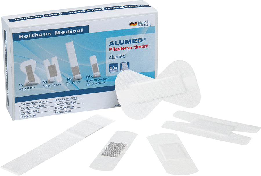 Holthaus Medical Alumed® Pflastersortiment, Vlies, weiß – Ansicht 2