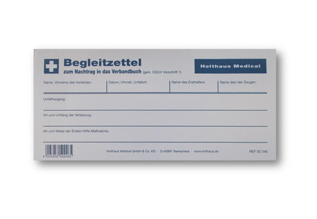 Holthaus Medical Begleitzettelblock, selbsthaftend, 25 Blatt – Ansicht 2