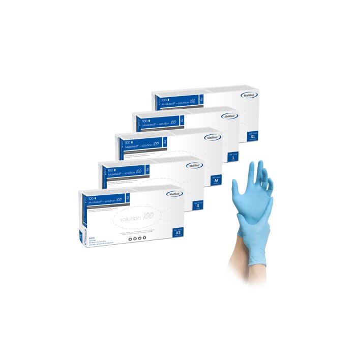 MaiMed® solution 100 Einmalhandschuhe Nitril, blau 100 Stck.