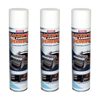 3 x Reinex Kaminglas- & Backofenreiniger Spray (3 x 400 ml)
