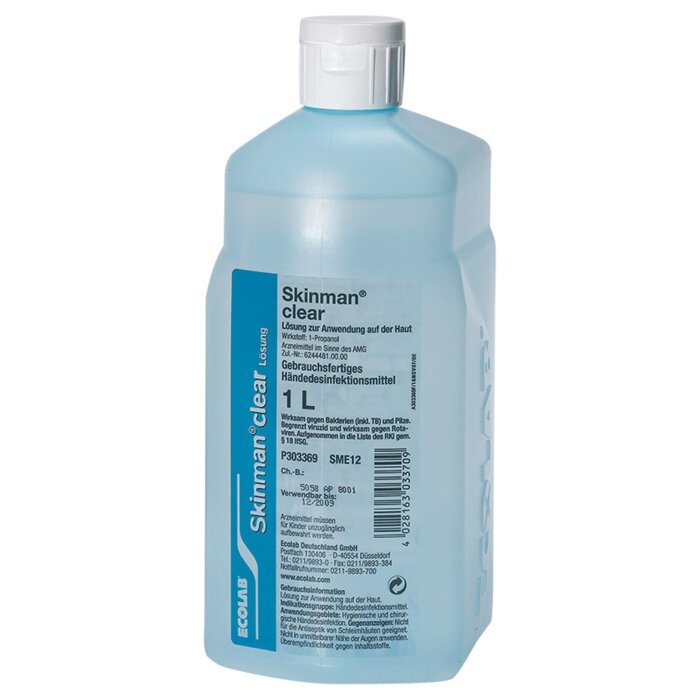 ECOLAB Skinman® clear Händedesinfektion 1 Liter Euroflasche