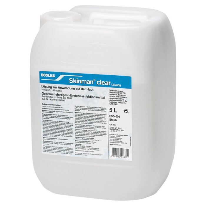 ECOLAB Skinman® clear Händedesinfektion 5 Liter Kanister