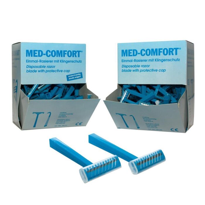 Med-Comfort Einmalrasierer blau 100 Stück 2- schneidig
