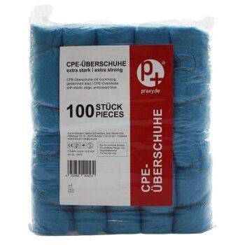 praxy CPE-Überziehschuhe mit Gummizug blau100...