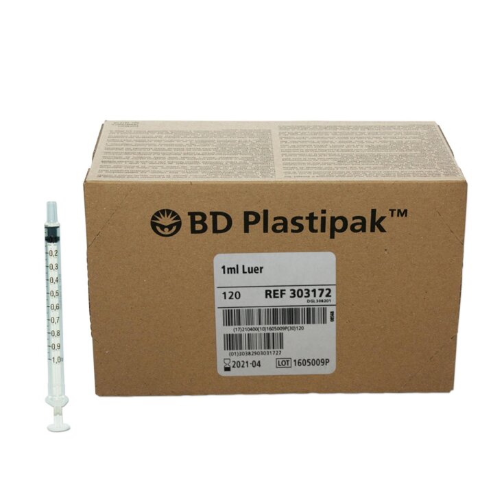 BD Plastipak™ Tuberkulinspritzen 120 Spritzen ohne Kanüle 1 ml