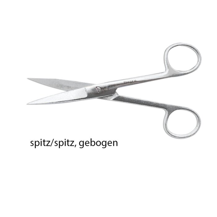 megro chirurgische Schere 14,5 cm gebogen spitz/spitz