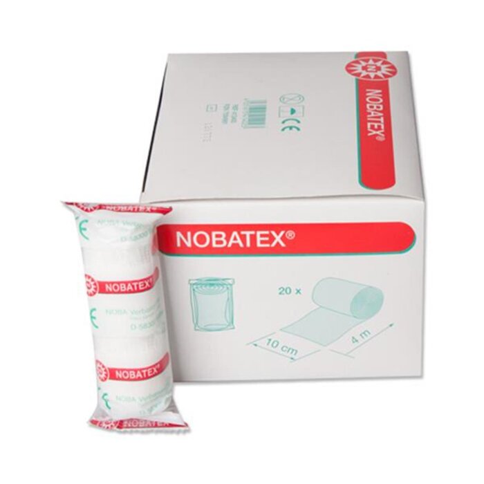 NOBA Nobatex elastische Mullbinden in Folie 20 Stück 4 m x 10 cm