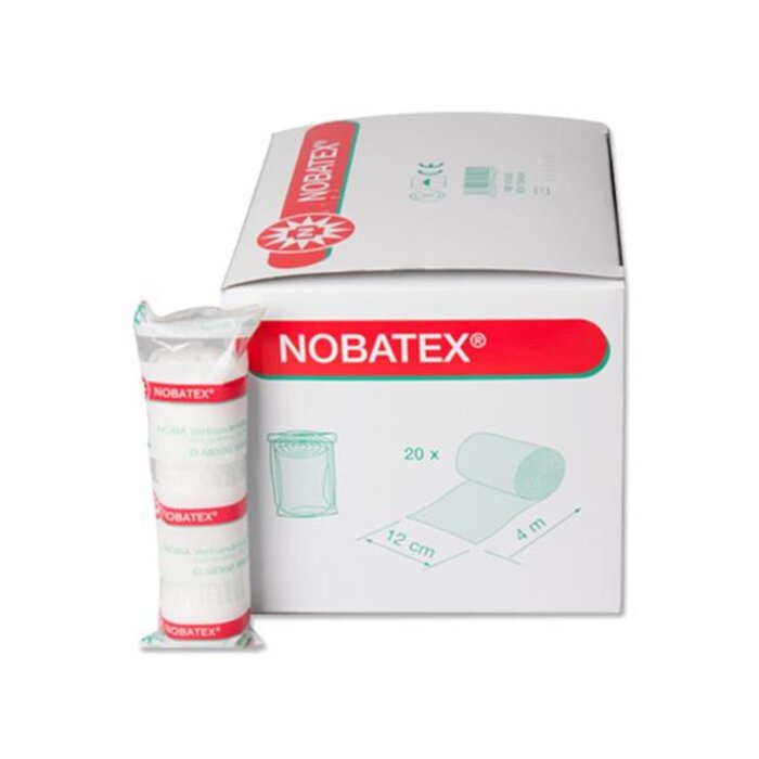 NOBA Nobatex elastische Mullbinden in Folie 20 Stück 4 m x 12 cm