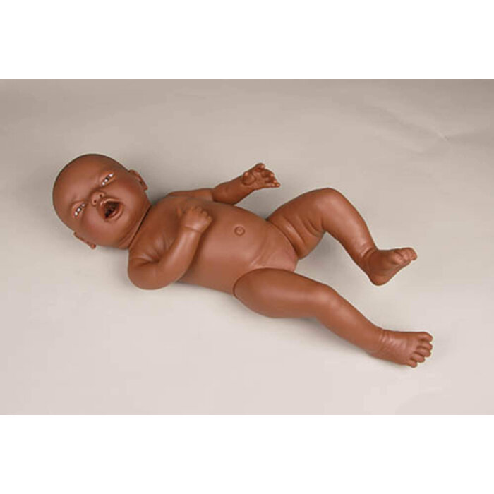 Erler-Zimmer Neugeborenenpuppe für Wickelübungen weiblich dunkel