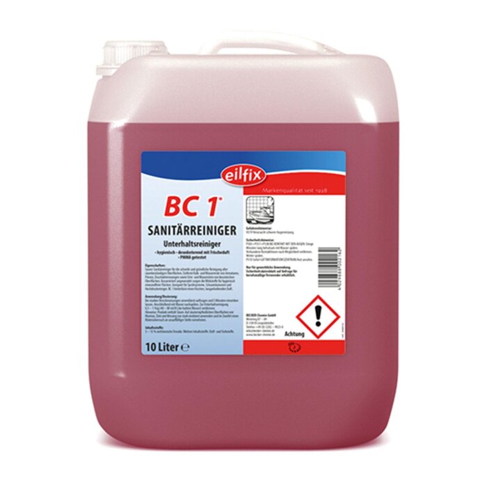 Becker Eilfix® BC1 Sanitärreiniger sauer mit Keimstopp 10 Liter