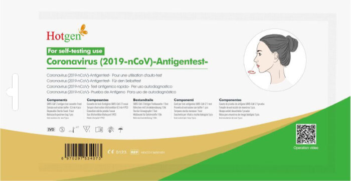Hotgen Novel Coronavirus 2019 nCoV Antigen Schnelltest, Selbstanwendung, 1 St.