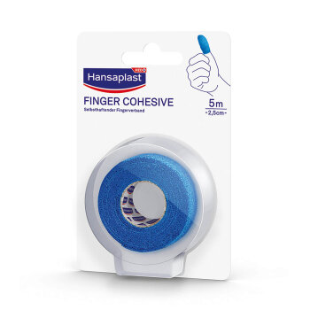 Beiersdorf Hansaplast Finger Cohesive blau 2,5 cm x 5 m