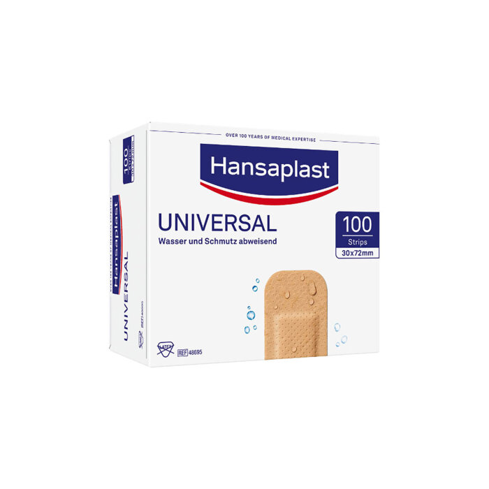 Beiersdorf Hansaplast Universal Water Resistant Wundstrips, 3 x 7,2 cm (100 Stck.)