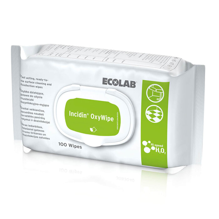 Ecolab Incidin OxyWipe Flächendesinfektionstücher (100 T.)