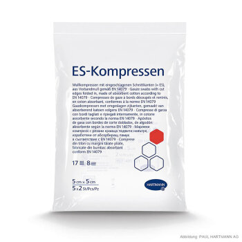 Hartmann ES-Kompressen steril 8-fach 5 x 5 cm (5 x 2 Stck.)